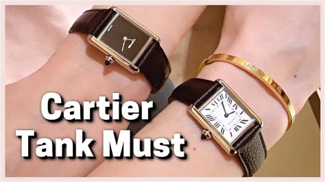 cartier tank small vs large|cartier tank large on wrist.